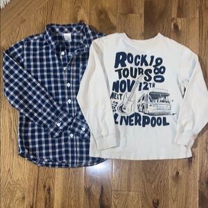 Two boys long sleeved Gymboree shirts. Size 7.